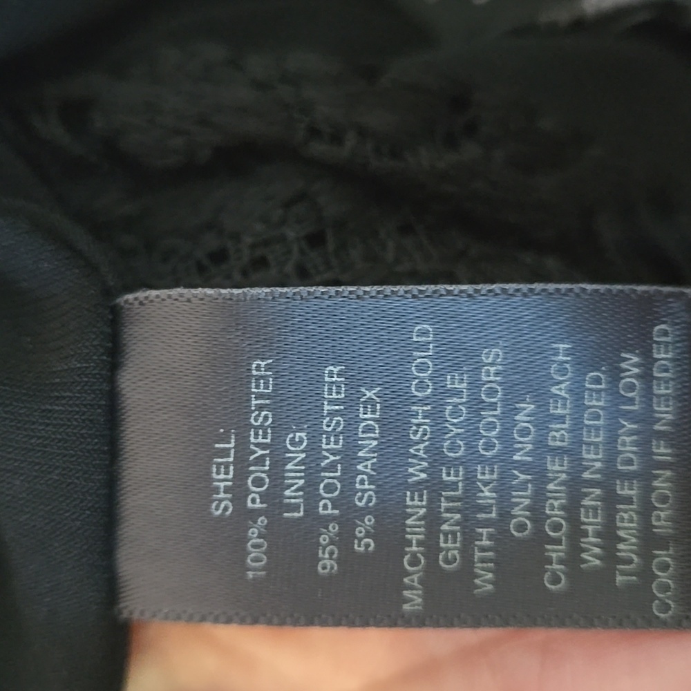 WHBM Scalloped Victorian Lace 3/4 Sleeve Midi Dress Lined Size Small - Picture 14 of 15